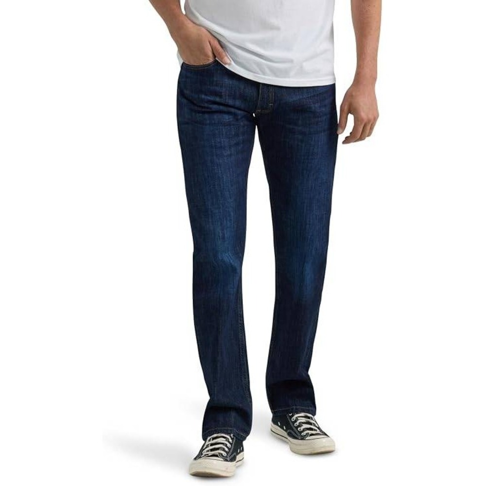 Lee Legendary Slim Straight 33x30 Men's Stretch Denim Jeans Anderson Dark Blue